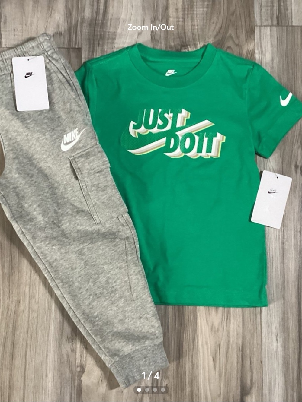Nike boys Tee & cargo Joggers outfit size 5(NWT) ~PRICE FORM, NO OFFERS~